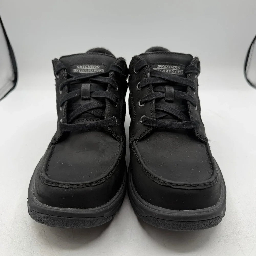 Skechers Segment Melego‎ Chukka Boots Mens 8.5 Black Moc Toe Shoes Waterproof